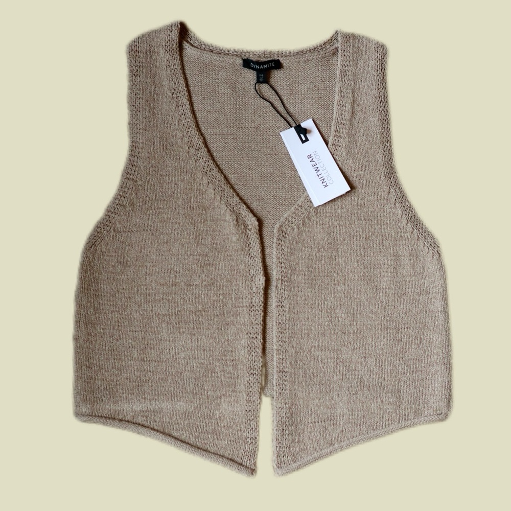 Dynamite Keyhole Knit Vest